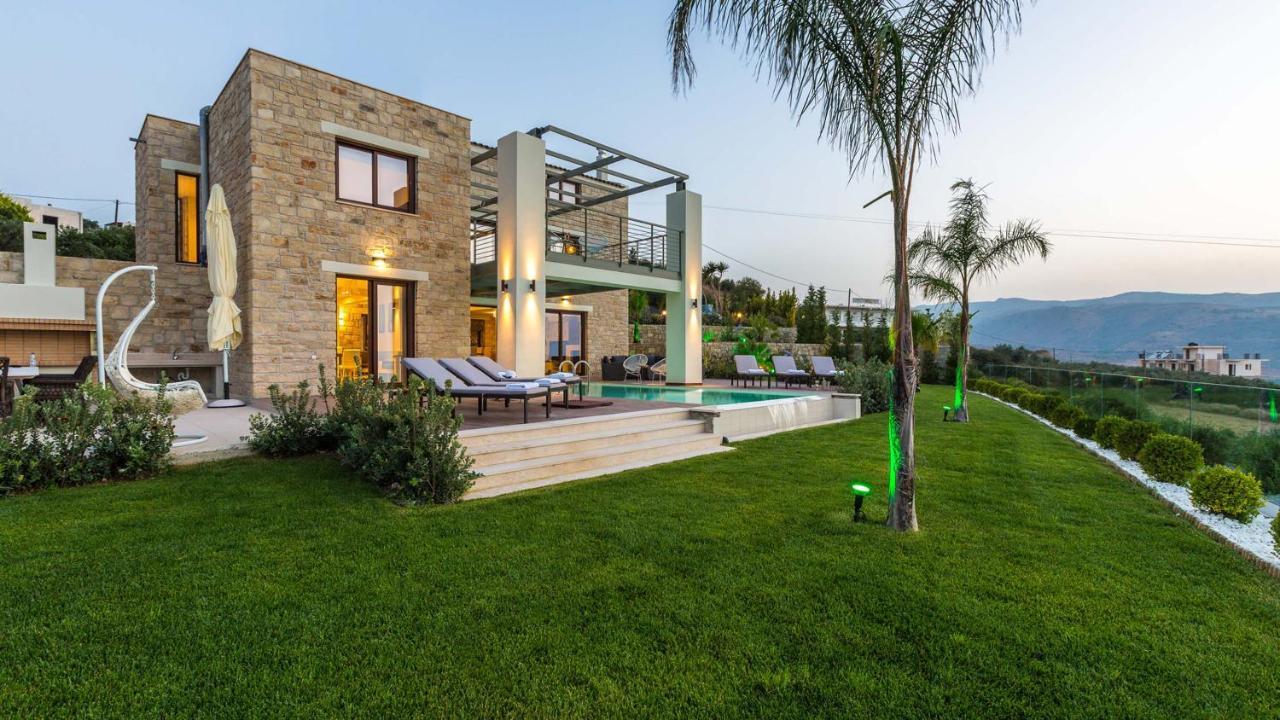 Villa Emilia I Luxury, Amazing Seaview, Next To The Town Kíssamos Eksteriør bilde