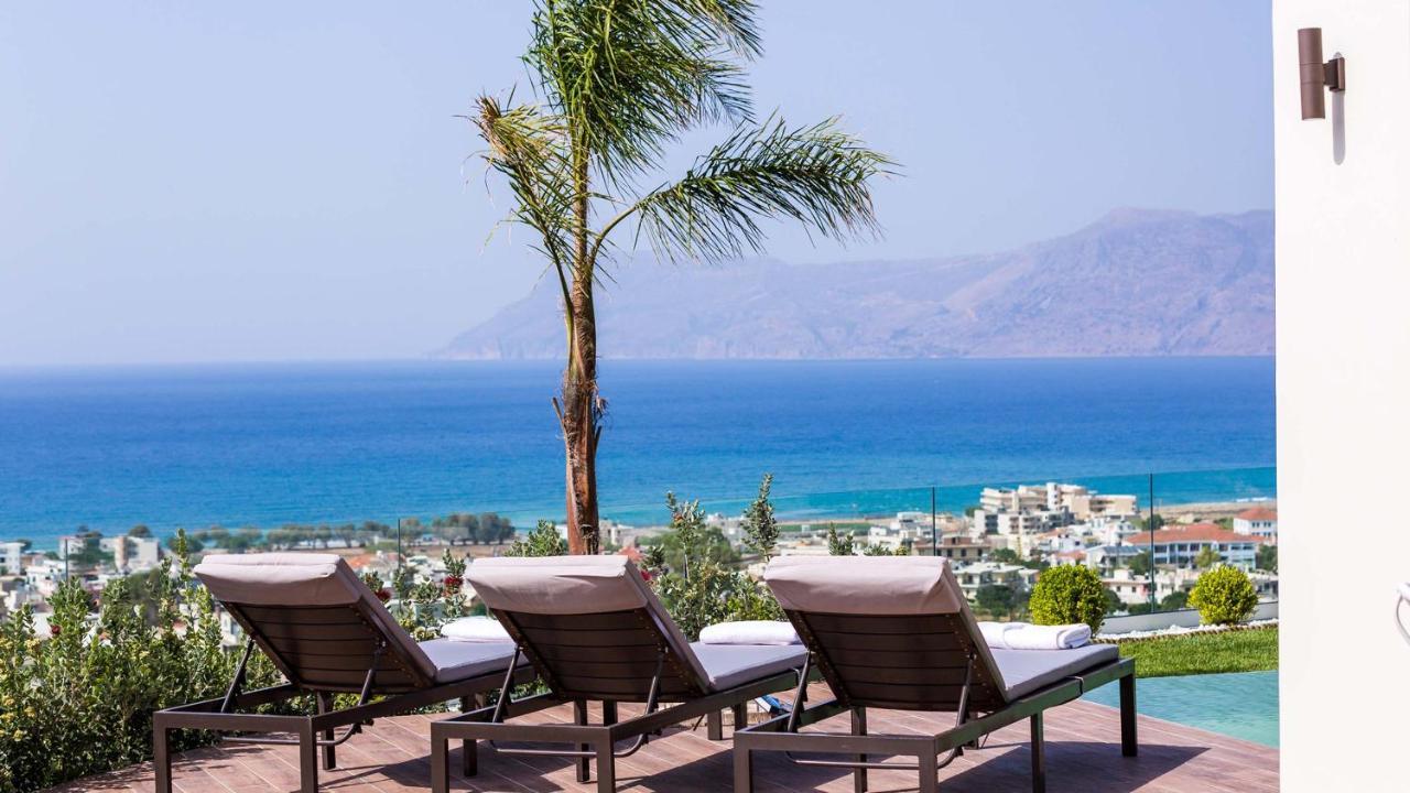 Villa Emilia I Luxury, Amazing Seaview, Next To The Town Kíssamos Eksteriør bilde