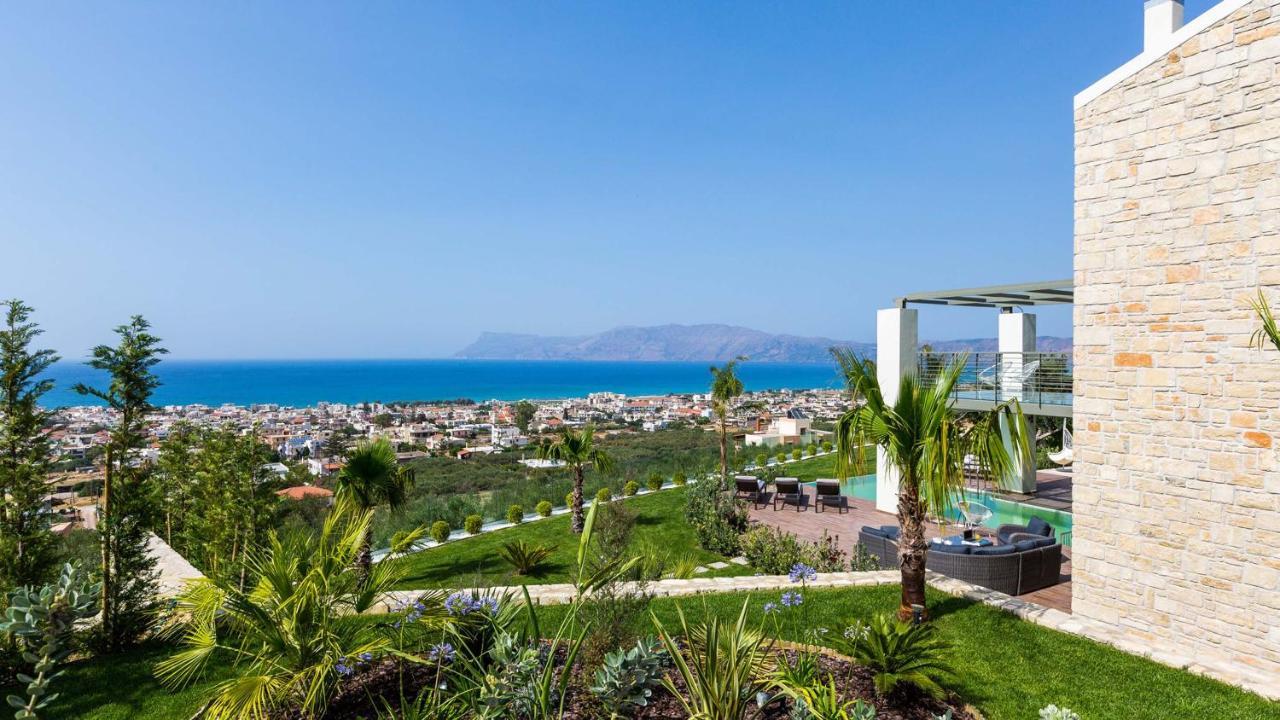 Villa Emilia I Luxury, Amazing Seaview, Next To The Town Kíssamos Eksteriør bilde